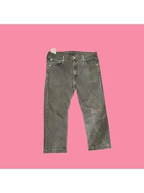 Levis Mens 569 Black Straight Fit Denim Jeans W36 L32